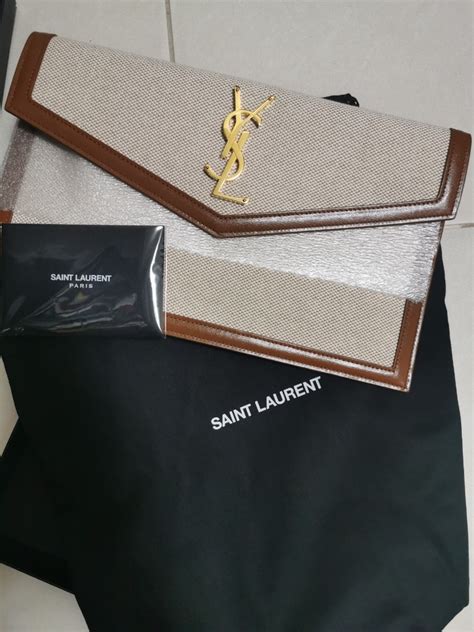 ysl canvas clutch